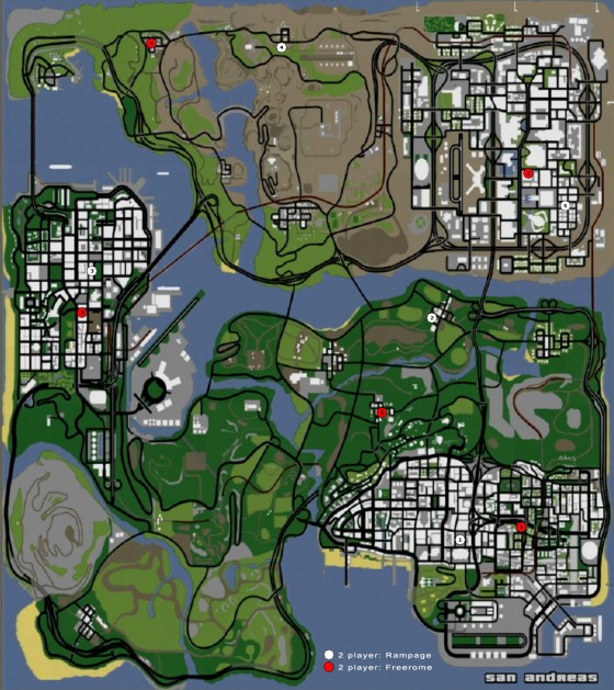 Grand Theft Auto: San Andreas (GTA) kort map